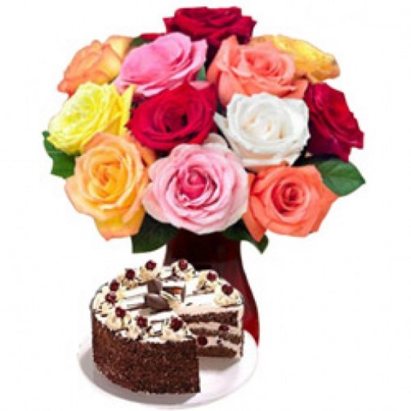 Mixed Roses n Cake custom